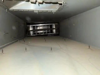 Clean duct interior after cleaning, Brookhaven, NY